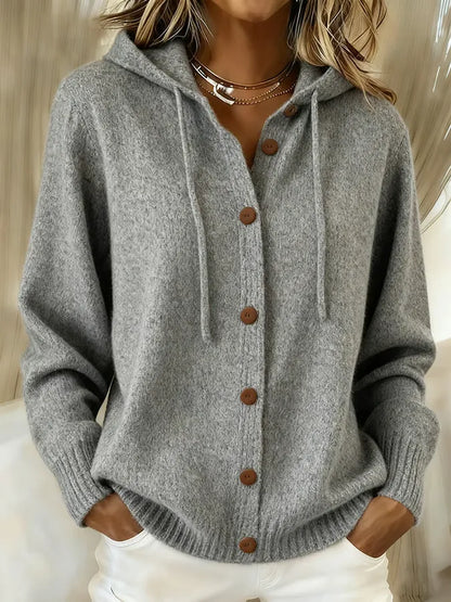Ortensina | Cardigan en Maille à Capuche et Boutons