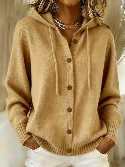 Ortensina | Cardigan en Maille à Capuche et Boutons