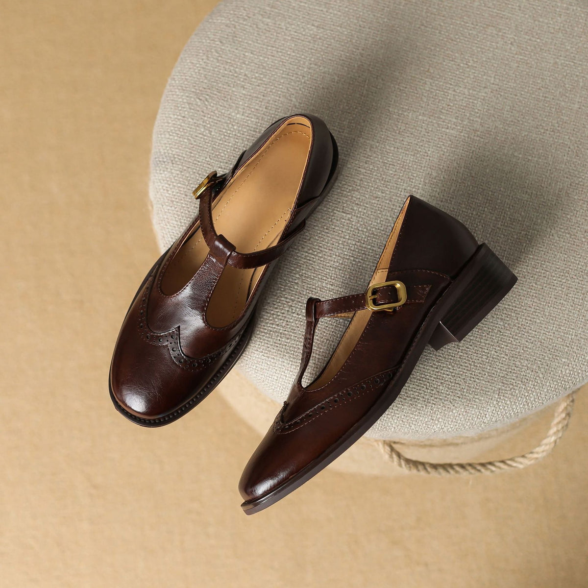 Maddalena, paire de Mary Jane marron