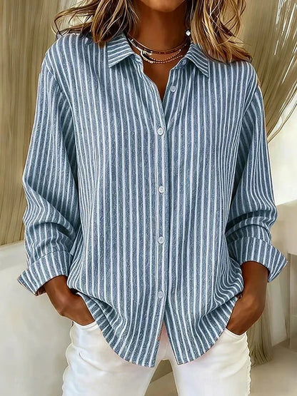 Loredana | Chemise Rayée à Boutons