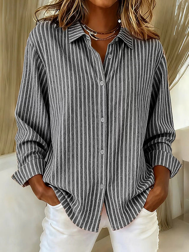 Loredana | Chemise Rayée à Boutons