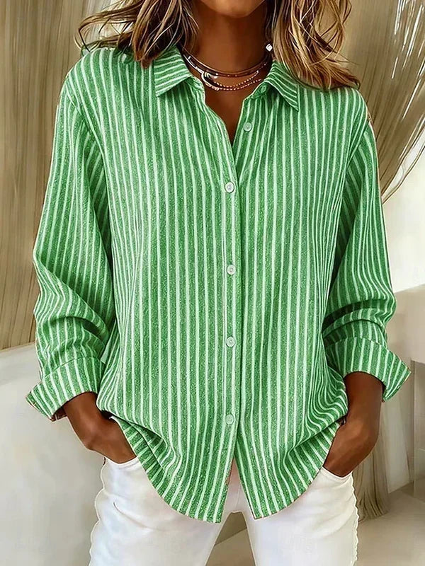 Loredana | Chemise Rayée à Boutons