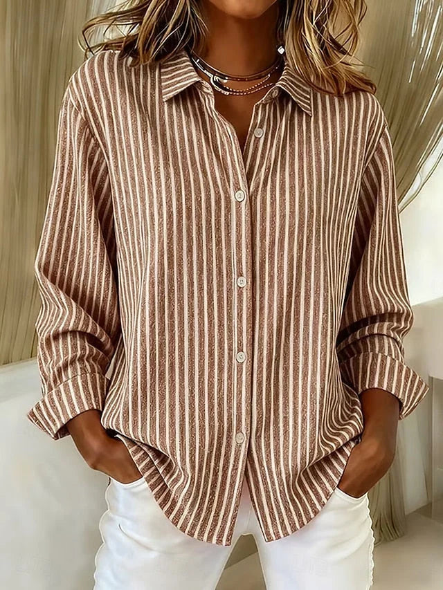 Loredana | Chemise Rayée à Boutons
