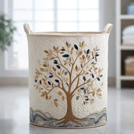 Panier à Linge Matelassé | Arbre en Pleine Floraison