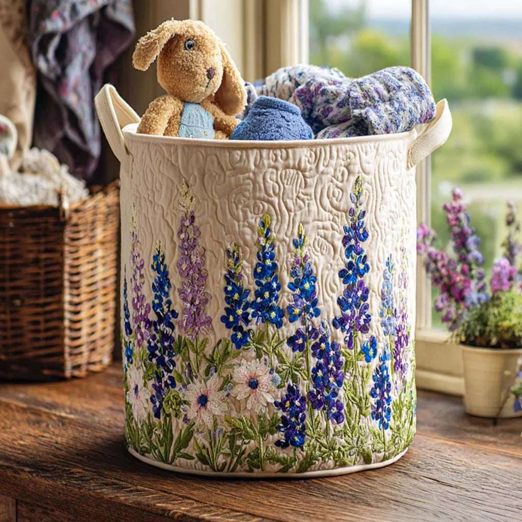 Panier à Linge Matelassé | Prairie de Fleurs Sauvages
