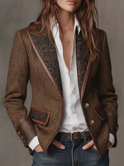 Consuelo | Blazer à Empiècements Chevrons