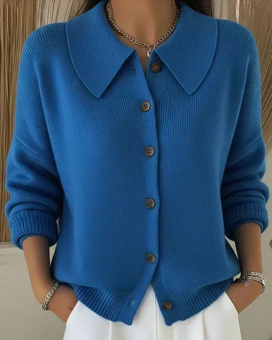 Marisa | Cardigan en Maille à Col Chemise