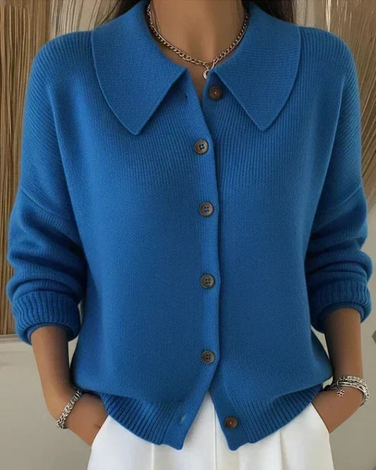 Marisa | Cardigan en Maille à Col Chemise