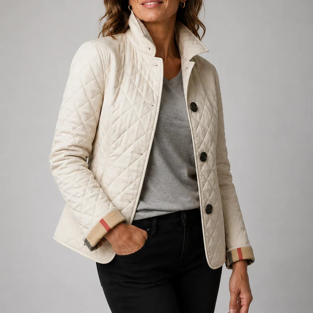 Luana | Veste Matelassée Légère à Boutons