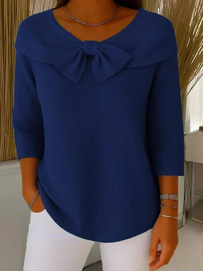 Filippa | Pull à Nœud et Col Rond