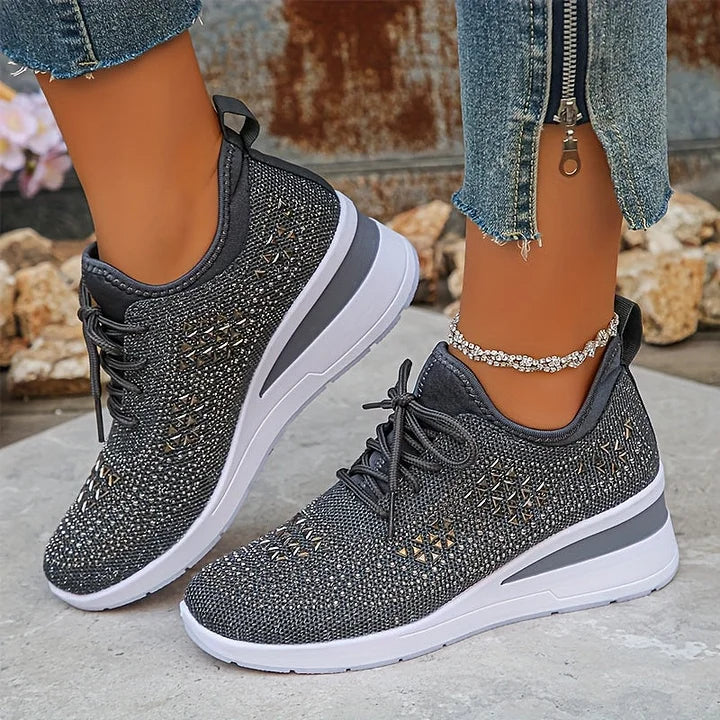 Karine | Baskets Confort à Détails Strass