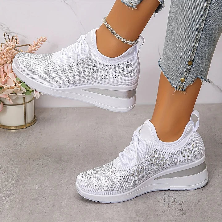 Karine | Baskets Confort à Détails Strass