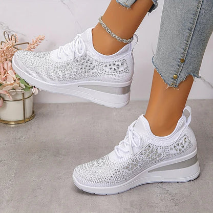 Karine | Baskets Confort à Détails Strass