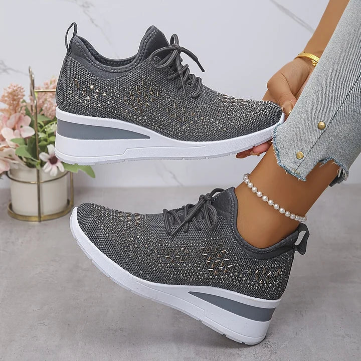 Karine | Baskets Confort à Détails Strass