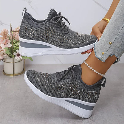 Karine | Baskets Confort à Détails Strass