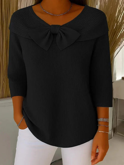 Filippa | Pull à Nœud et Col Rond