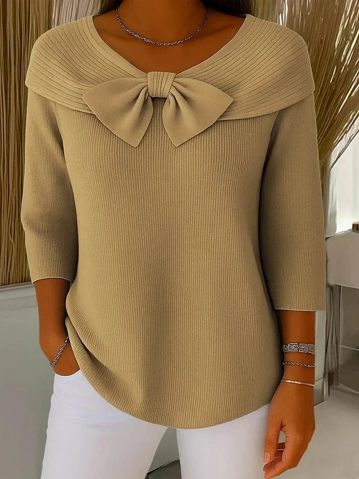 Filippa | Pull à Nœud et Col Rond