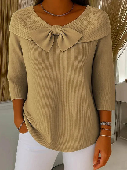 Filippa | Pull à Nœud et Col Rond
