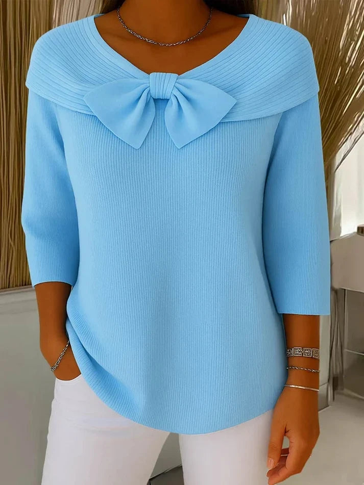 Filippa | Pull à Nœud et Col Rond