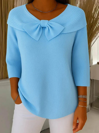 Filippa | Pull à Nœud et Col Rond