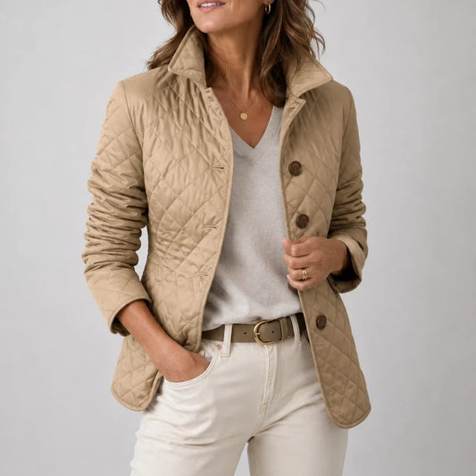 Luana | Veste Matelassée Légère à Boutons