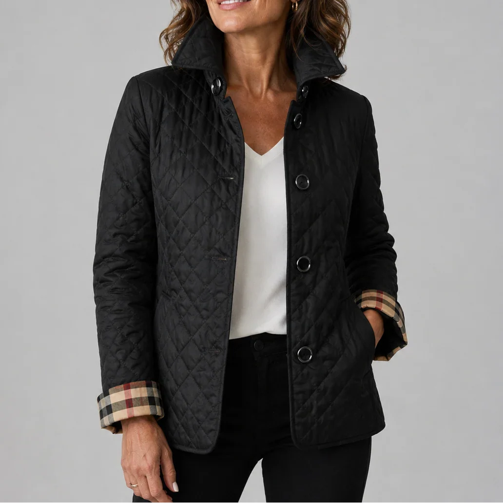 Luana | Veste Matelassée Légère à Boutons